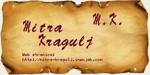 Mitra Kragulj vizit kartica